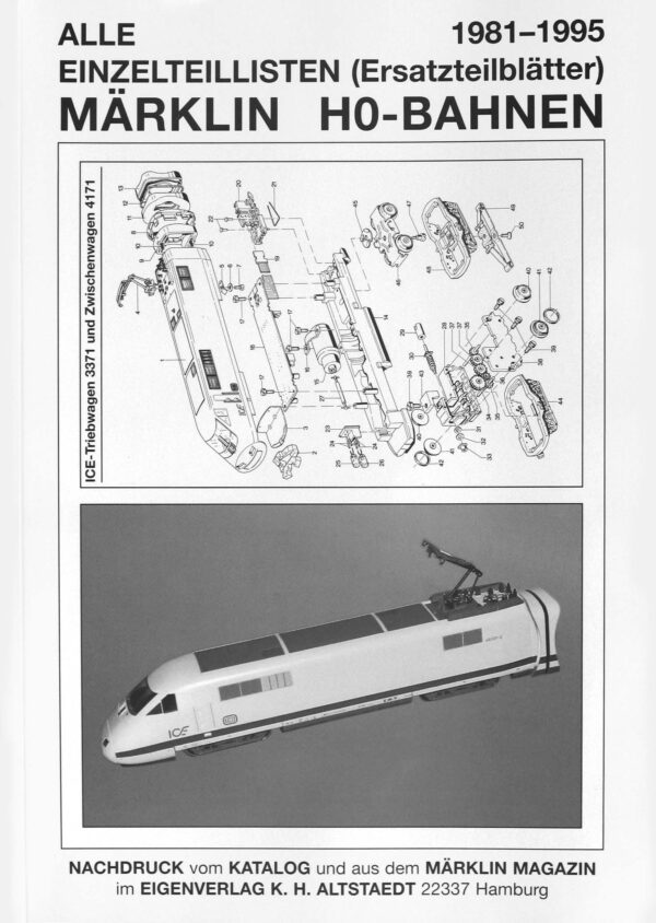 Märklin H0-Bahnen | Alle Einzelteilllisten von 1981 - 1995 (Ersatzteilblätter)