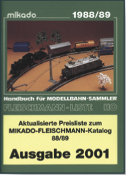 Mikado Fleischmann Preisliste H0 – 2001 | Preisliste zum Mikado-Fleischmann-Katalog 1988/89